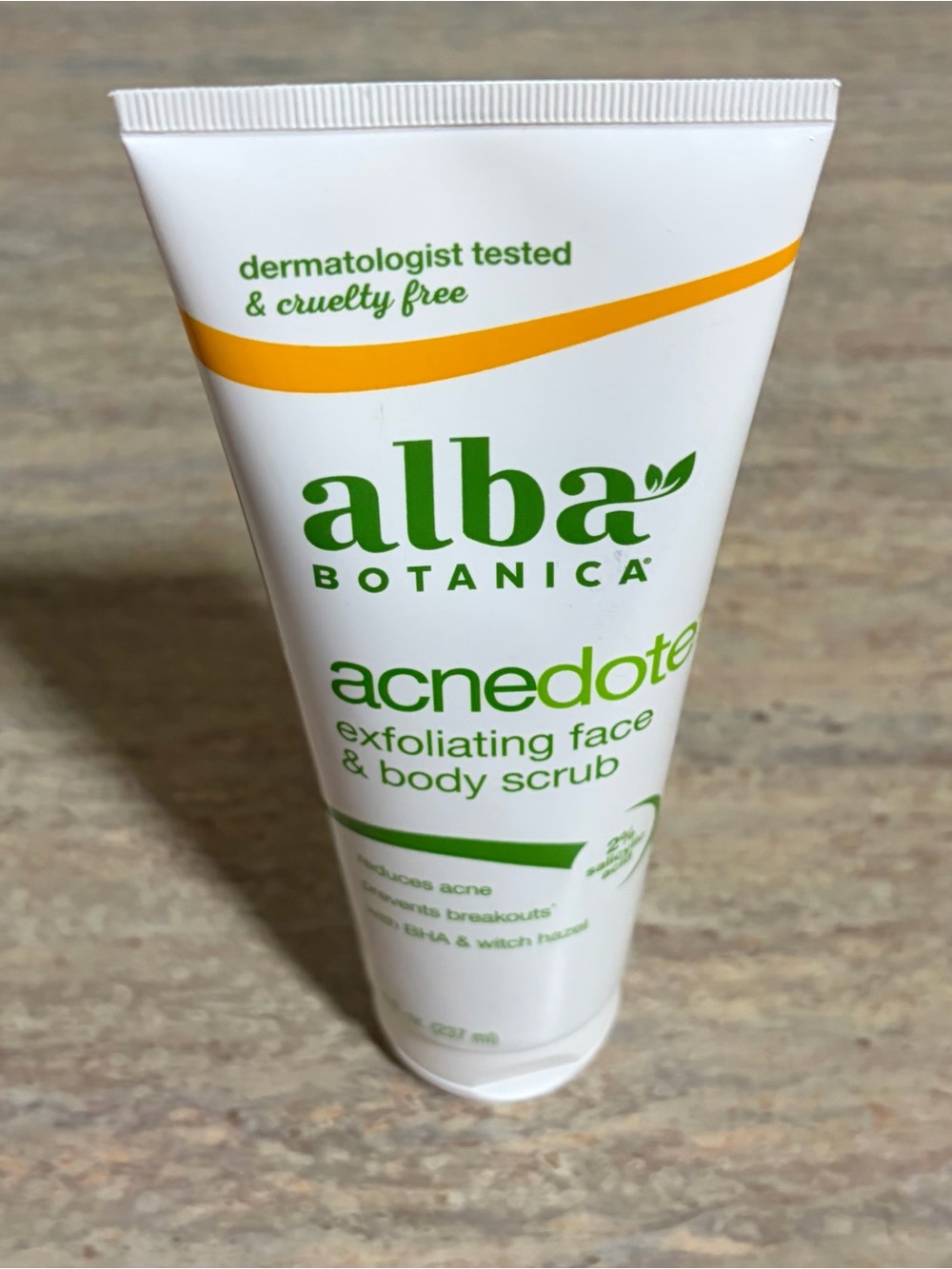 Alba Botanica Acnedote Exfoliating Face & Body Scrub -